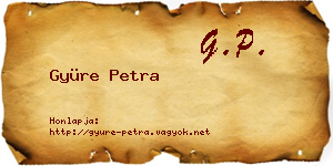 Gyüre Petra névjegykártya
