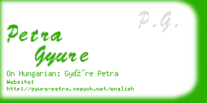 petra gyure business card